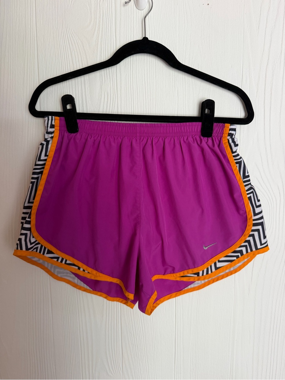 Nike Women’s Magenta Running Shorts with Orange Trim